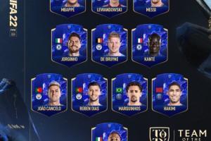 网传FIFA22年度最佳阵:锋线梅西、莱万、姆巴佩，C罗、萨拉赫无缘